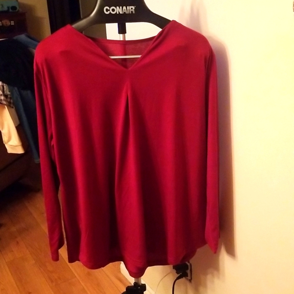 Burgundy Long Sleeved Tee XXXL